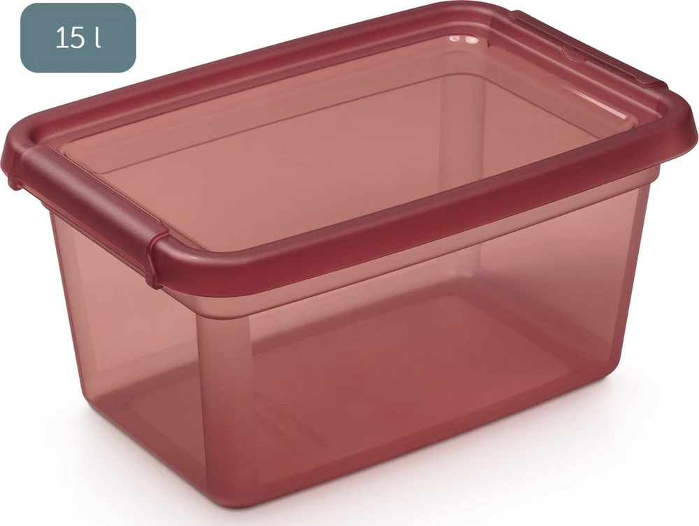 Orplast „Basestore“ indas su dangteliu ir spaustukais, 28x38x16 cm, 12,5 l rabarbarams
