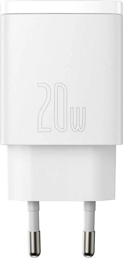 „Baseus“ kompaktiškas įkroviklis 1 x USB-A 1 x USB-C 3 A (6953156207240)