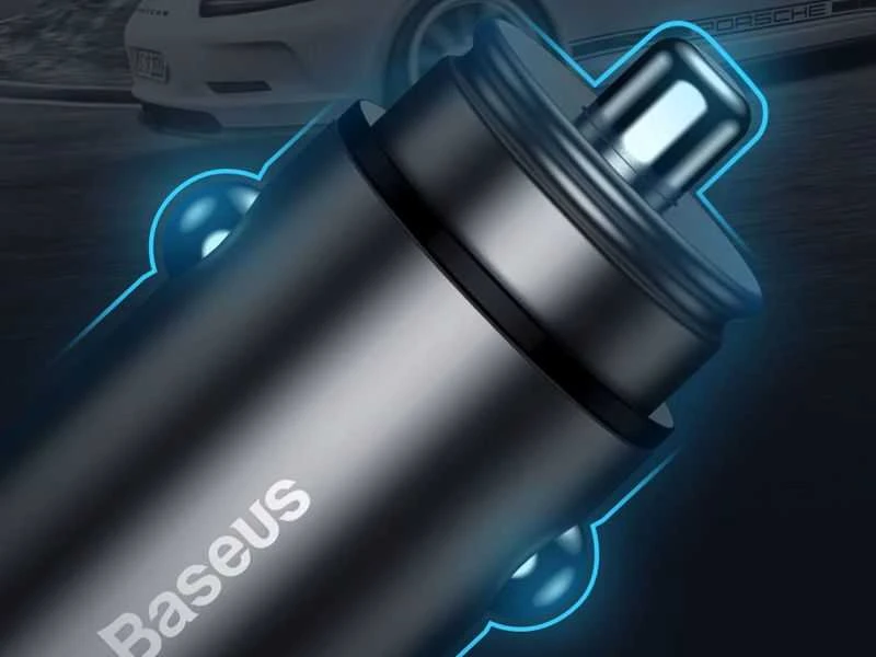 Baseus Square automobilinis įkroviklis 2xUSB QC3.0 5A 30W - Juodas