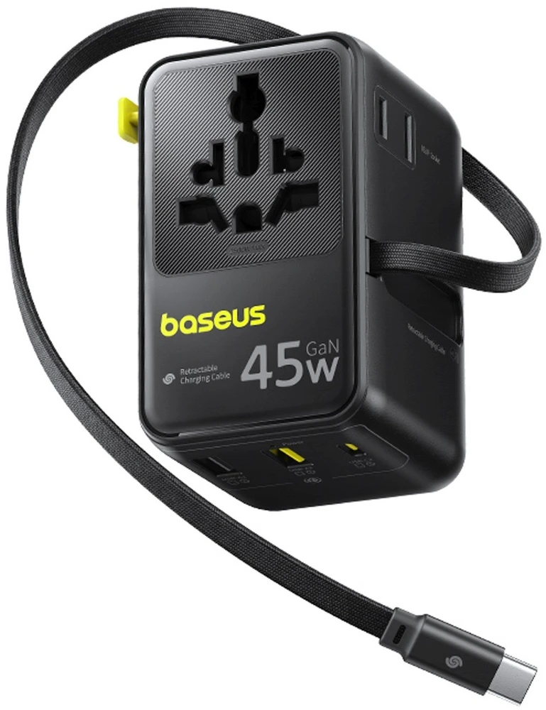 Baseus PicoGo AG11 Fast Universal 45W Travel Charger Cosmic juodos spalvos