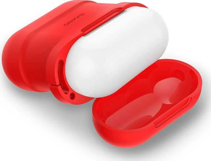 Baseus apsauginis dėklas, skirtas AirPods + dirželis raudonas