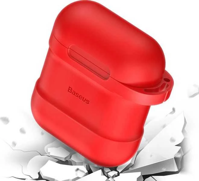 Baseus apsauginis dėklas, skirtas AirPods + dirželis raudonas