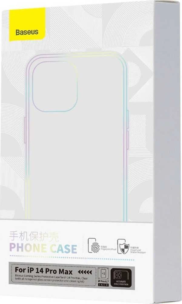 Skaidrus dėklas ir grūdintas stiklas Baseus Corning, skirtas iPhone 14 Pro Max