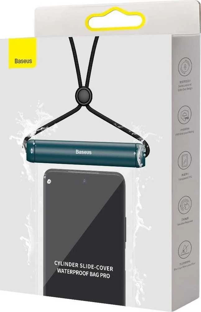 Baseus Cylinder Slide-cover vandeniui atsparus išmaniojo telefono dėklas - mėlynas