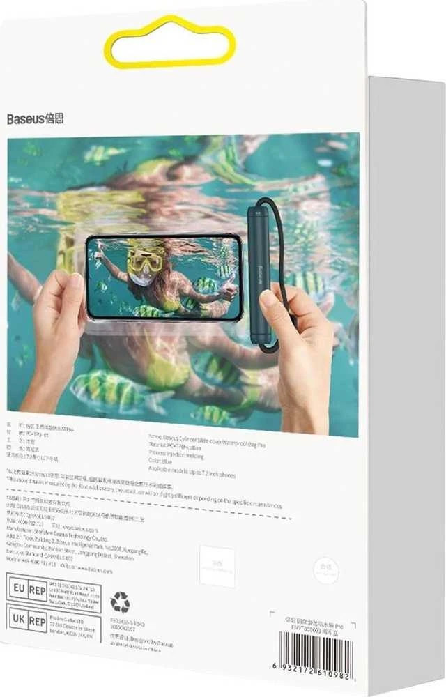 Baseus Cylinder Slide-cover vandeniui atsparus išmaniojo telefono dėklas - mėlynas