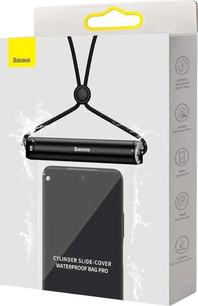 Baseus Cylinder Slide-cover vandeniui atsparus išmaniojo telefono dėklas - juodas