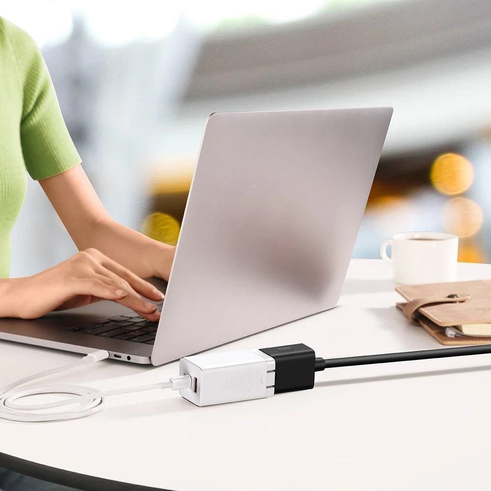 Baseus PowerCombo kabelis/przedłużacz su mini listwą zasilającą 1m juoda (adapter sieciowy EU i UK)(PSMN000301) (187753444)