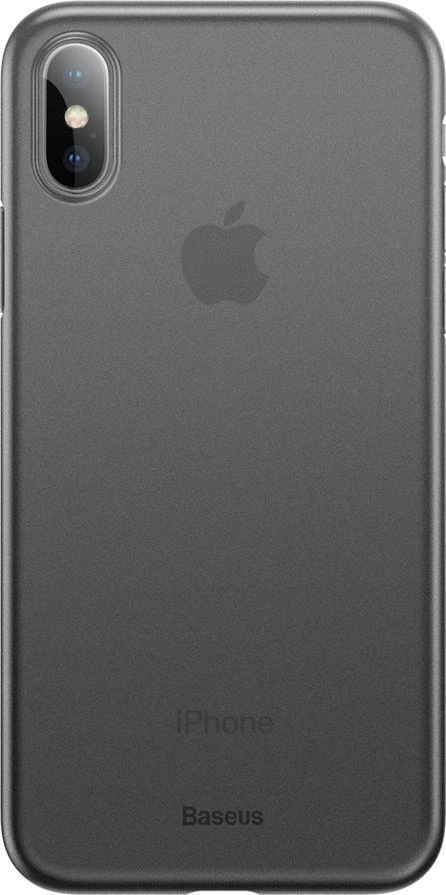 Dėklas Baseus Baseus Wing Case itin plonas dėklo dangtelis, skirtas iPhone XS Max juoda permatoma (WIAPIPH65-E01)