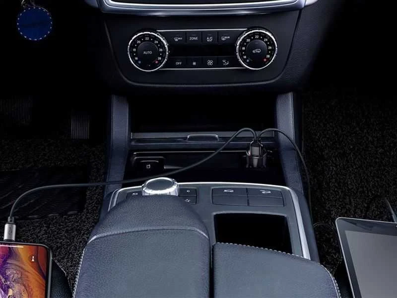 Baseus Magic automobilinis įkroviklis 2x USB QC 3.0 45W - Juodas