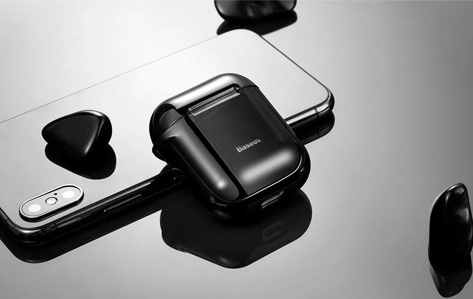 Baseus Shining kablys dėklas Apple AirPods - Juodas