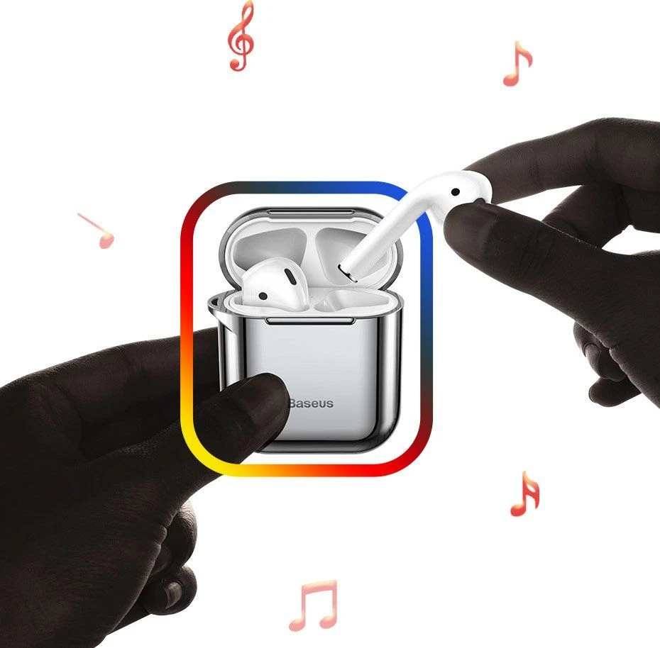Baseus Shining kablys dėklas Apple AirPods - Juodas