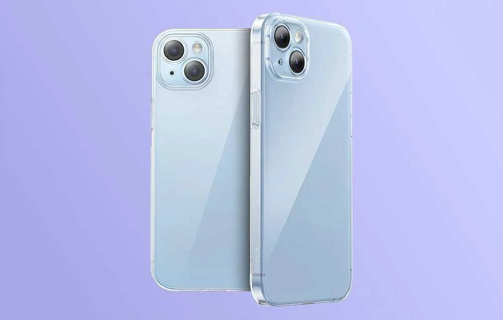 Baseus Crystal serijos dėklas, skirtas iPhone 14 Plus + grūdintas stiklas