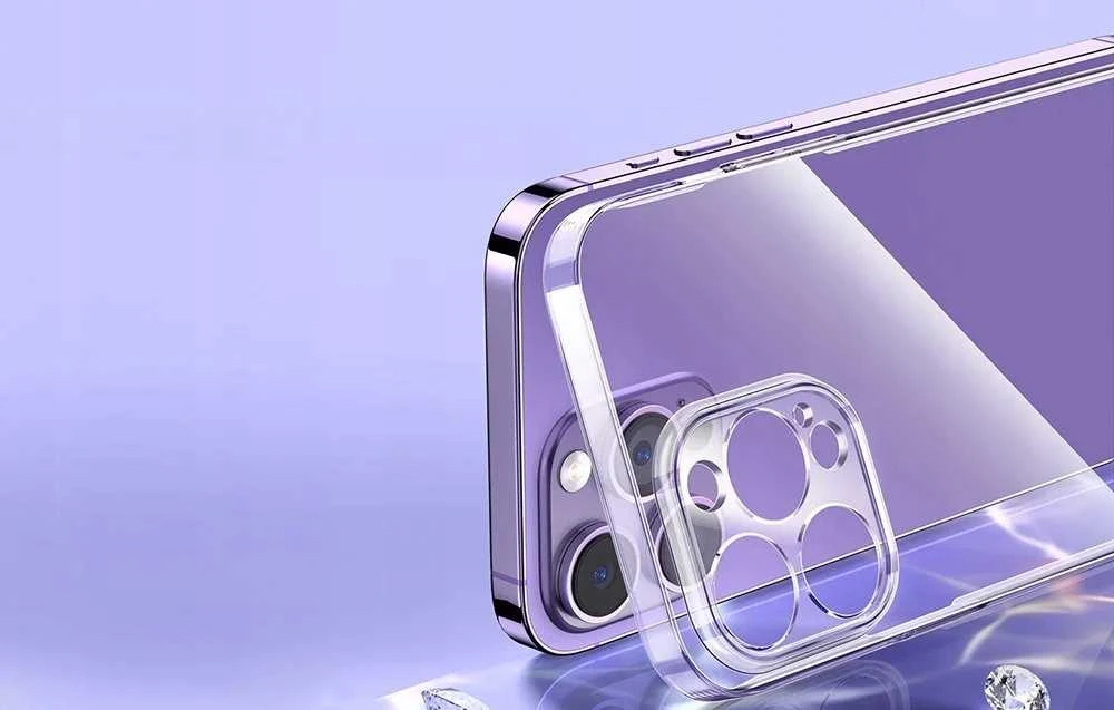 Baseus Crystal serijos dėklas, skirtas iPhone 14 Plus + grūdintas stiklas
