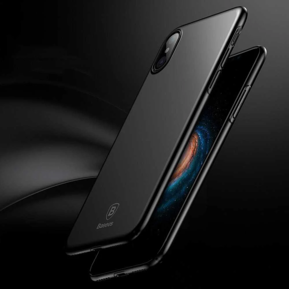 Baseus Dėklas iPhone X Baseus Thin Case itin plonas raudonas dangtelis