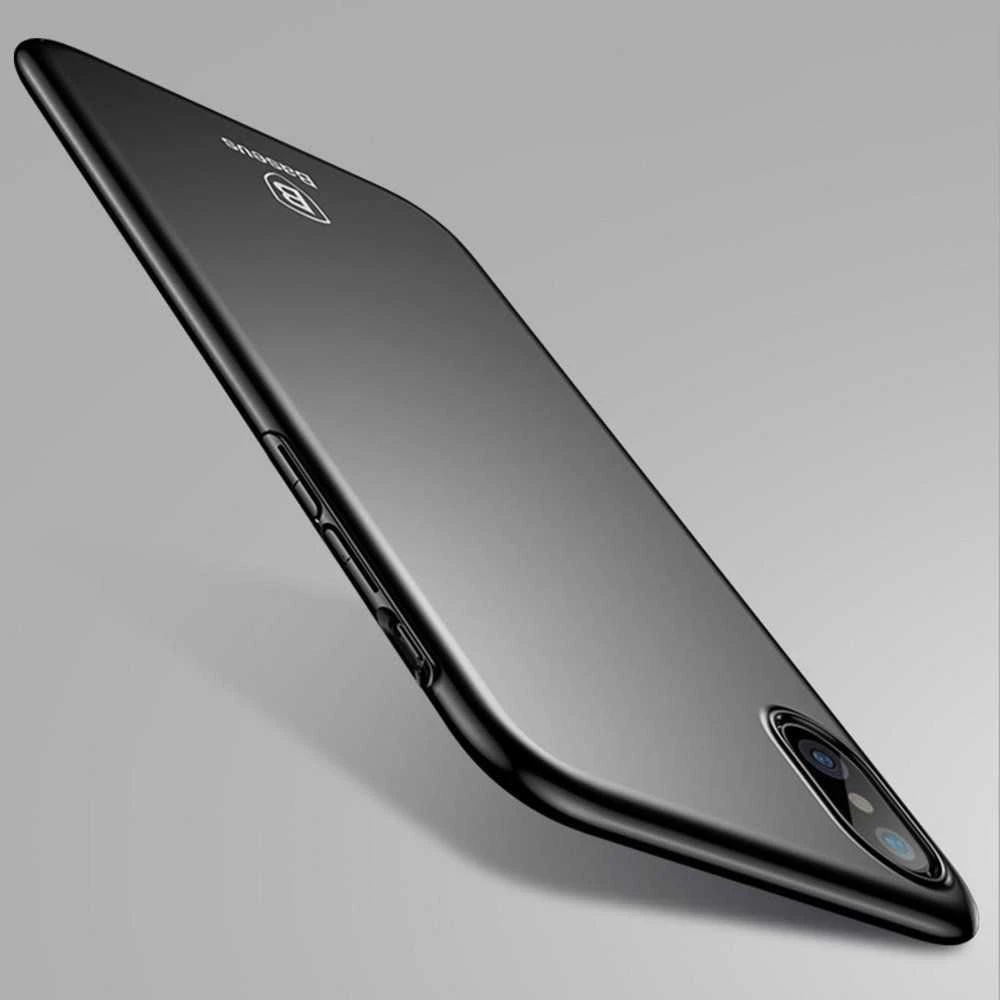 Baseus Dėklas iPhone X Baseus Thin Case itin plonas raudonas dangtelis