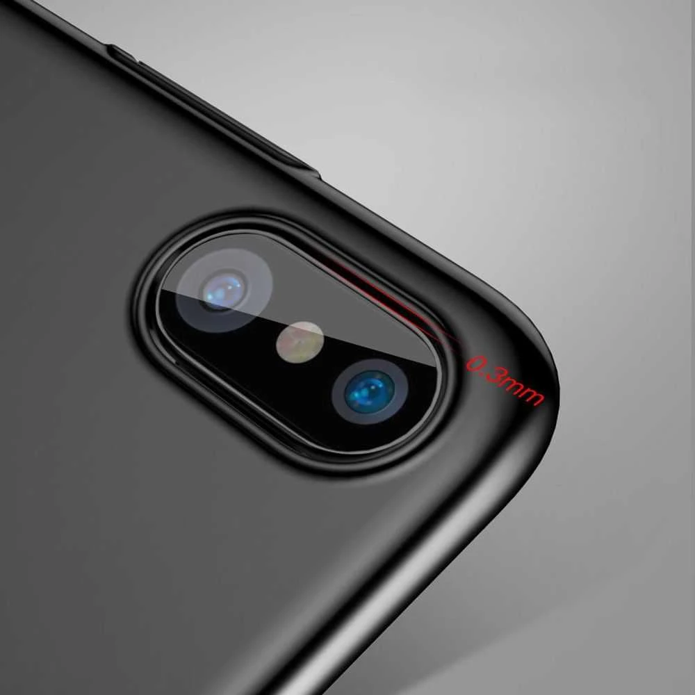 Baseus Dėklas iPhone X Baseus Thin Case itin plonas raudonas dangtelis