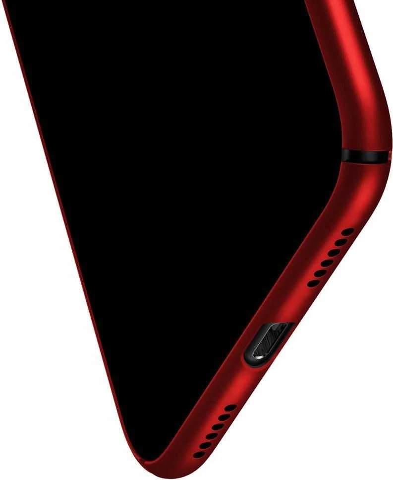Baseus Dėklas iPhone X Baseus Thin Case itin plonas raudonas dangtelis