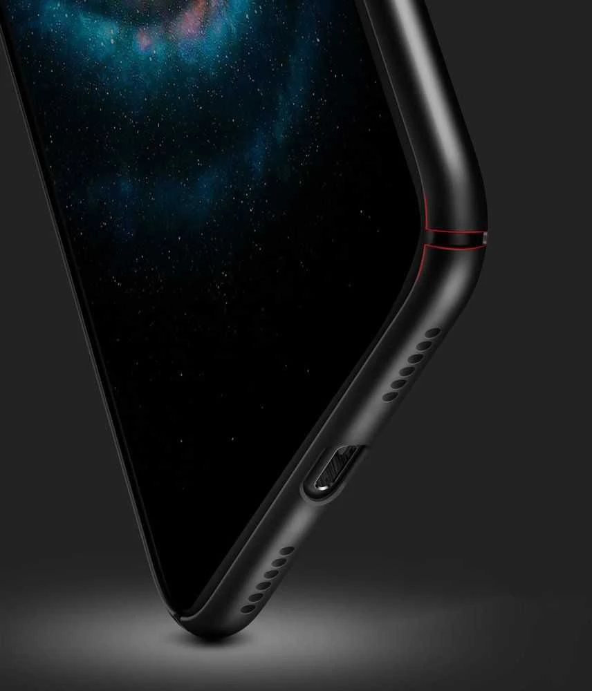 Baseus Dėklas iPhone X Baseus Thin Case itin plonas raudonas dangtelis