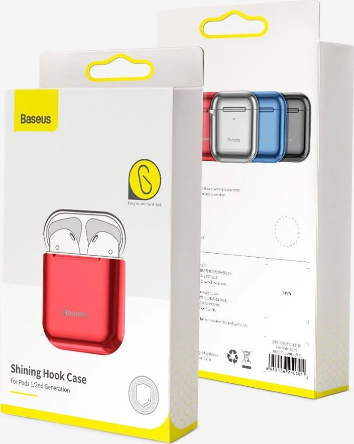 Baseus Shining kablys dėklas Apple AirPods - Raudonas