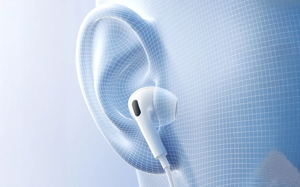 Baseus Encok CZ19 su laidu In-Ear ausinės baltos spalvos