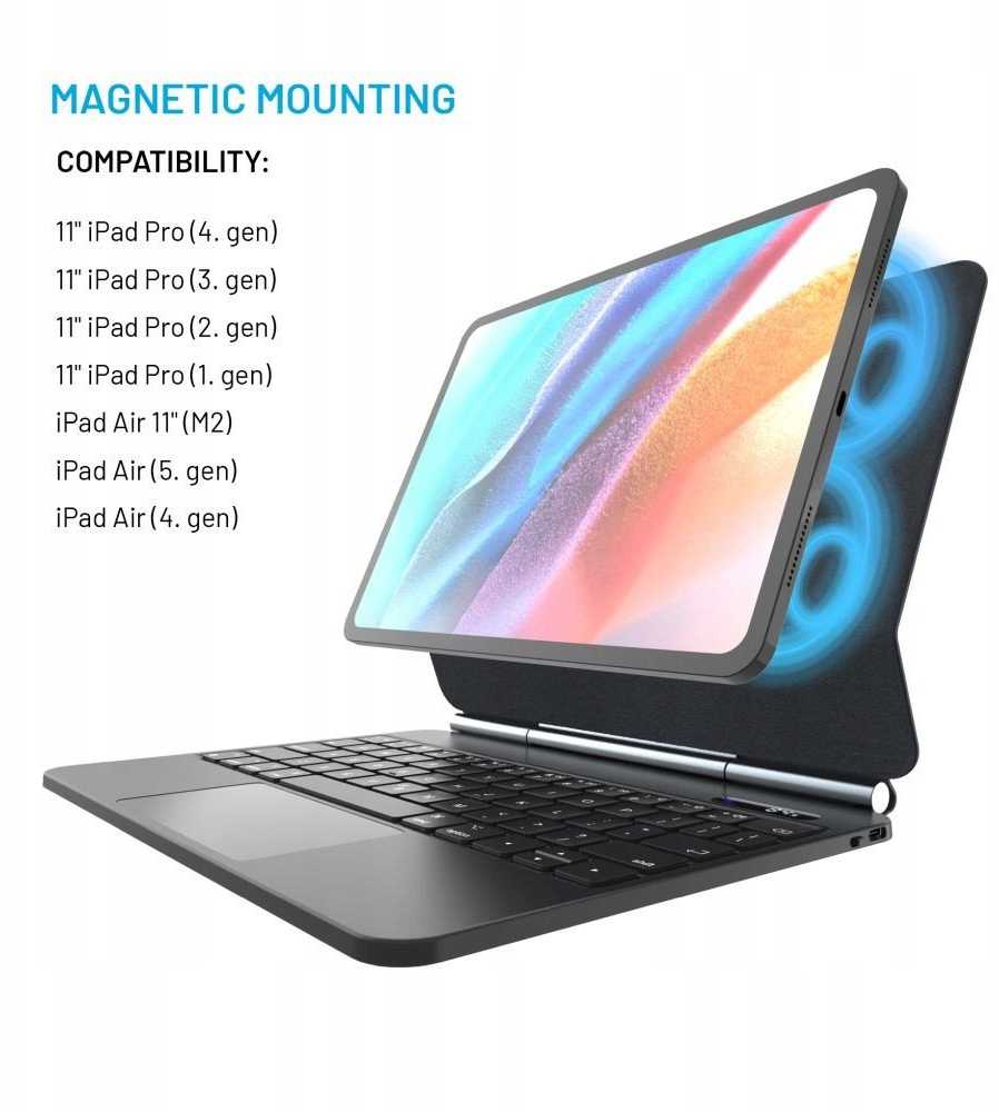 Baseus Fixed Fiksuotas Apple iPad Pro 11" / iPad Air 10.9" dėklas, juodas