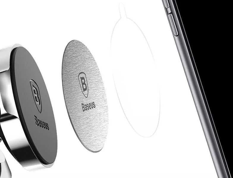 Magnetinis telefono laikiklis Baseus Iron Suit rinkinys - Juodas