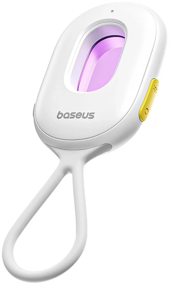 Baseus „Heyo Series II“ paslėptos kameros detektorius su signalizacija ir mini žibintuvėliu + Baseus paprastas USB-A - USB-C laidas - baltas