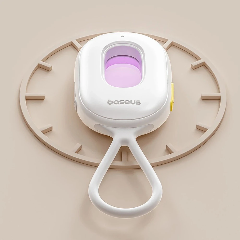 Baseus „Heyo Series II“ paslėptos kameros detektorius su signalizacija ir mini žibintuvėliu + Baseus paprastas USB-A - USB-C laidas - baltas