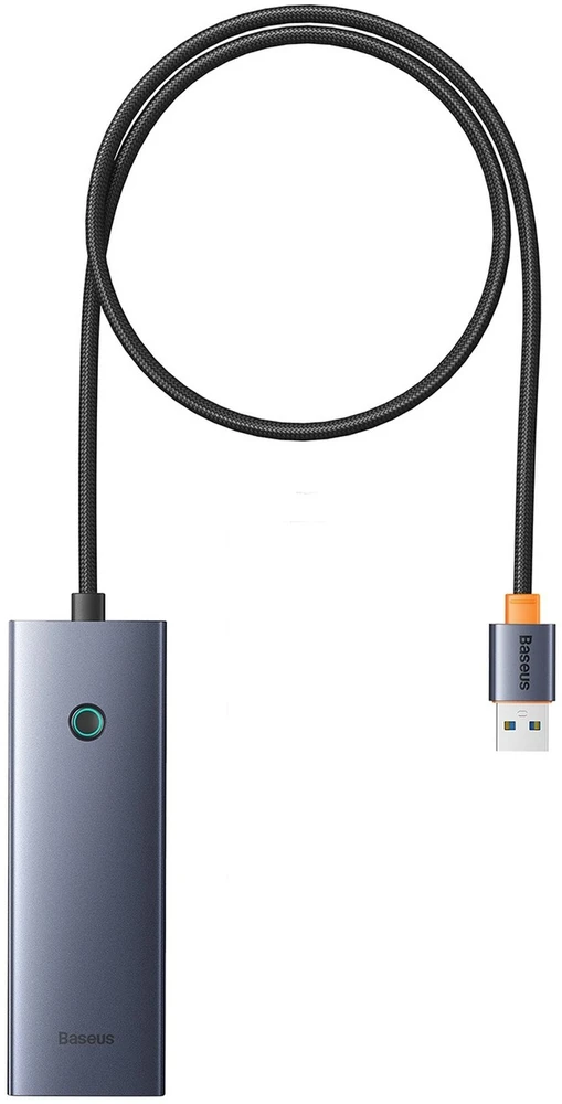 Hub Baseus UltraJoy Series Lite 4-Port 50cm (USB į USB3.0*4+Type-C5V) (pilka)