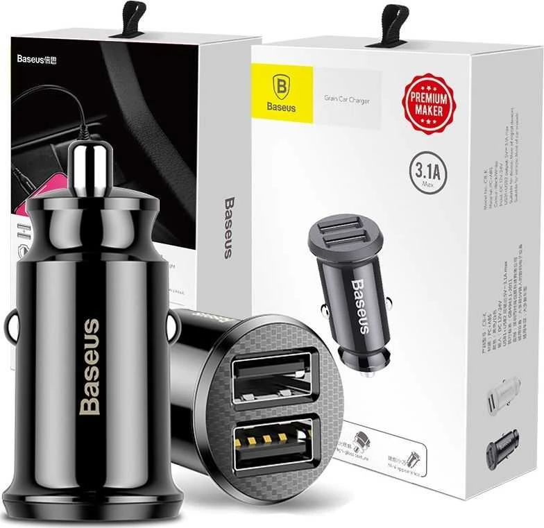 Įkroviklis Baseus Grain 3.1A Baltas