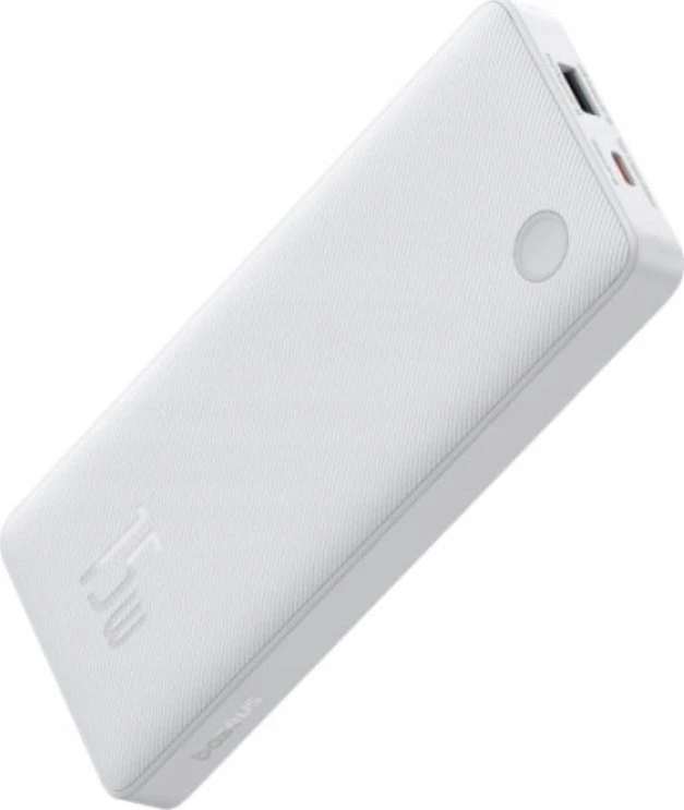 LiPo išorinis akumuliatorius (PowerBank) 10000mAh 15W USB + USB-C Airpow Lite baltas BASEUS