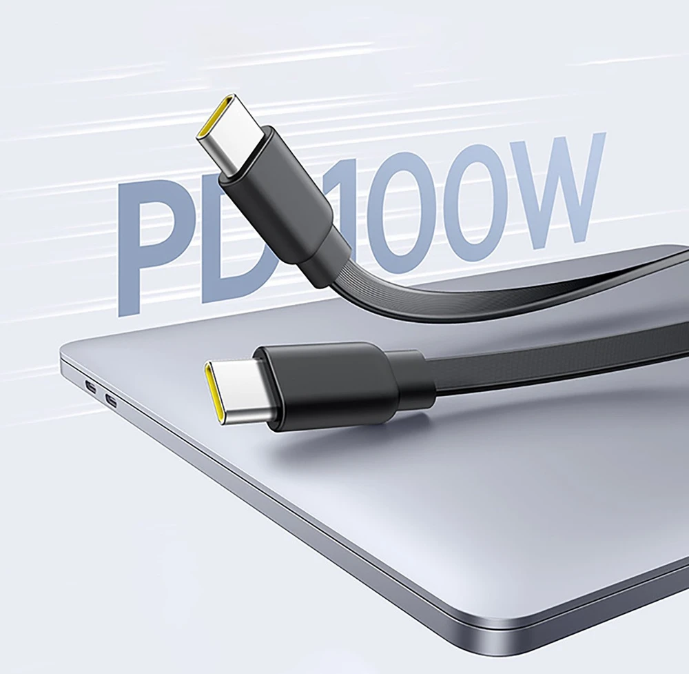 Baseus Kabelis 2-in-1 ištraukiamas laidas USB-C 100W 1.2m - juodas