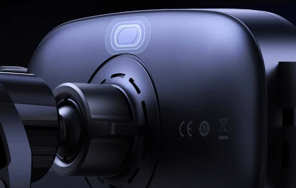 Automobilinis laikiklis su indukciniu įkrovikliu Baseus LightChaser (juodas)