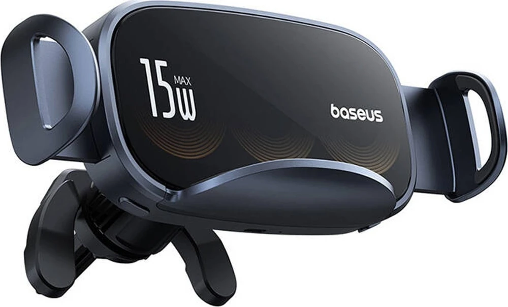 Automobilinis laikiklis su indukciniu įkrovikliu Baseus LightChaser (juodas)
