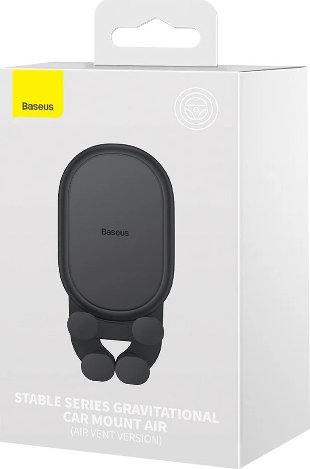 Baseus stabilus gravitacinis automobilinis telefono laikiklis ventiliacijos grotelėms - juodas