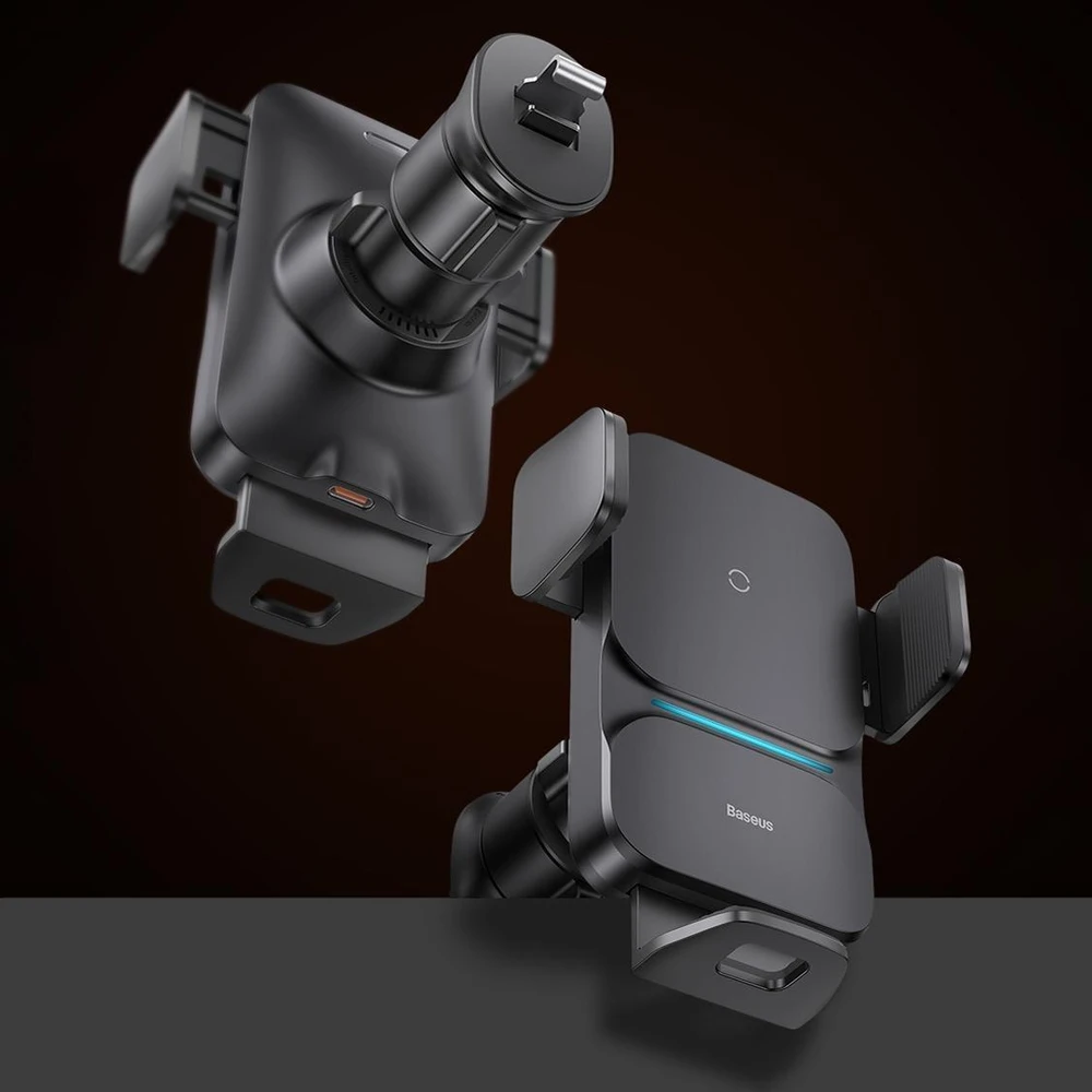 Baseus Automobilinis laikiklis 4.7-7.5" ekranų telefonams su belaidžiu Qi įkrovimu 15W, IR jutikliu