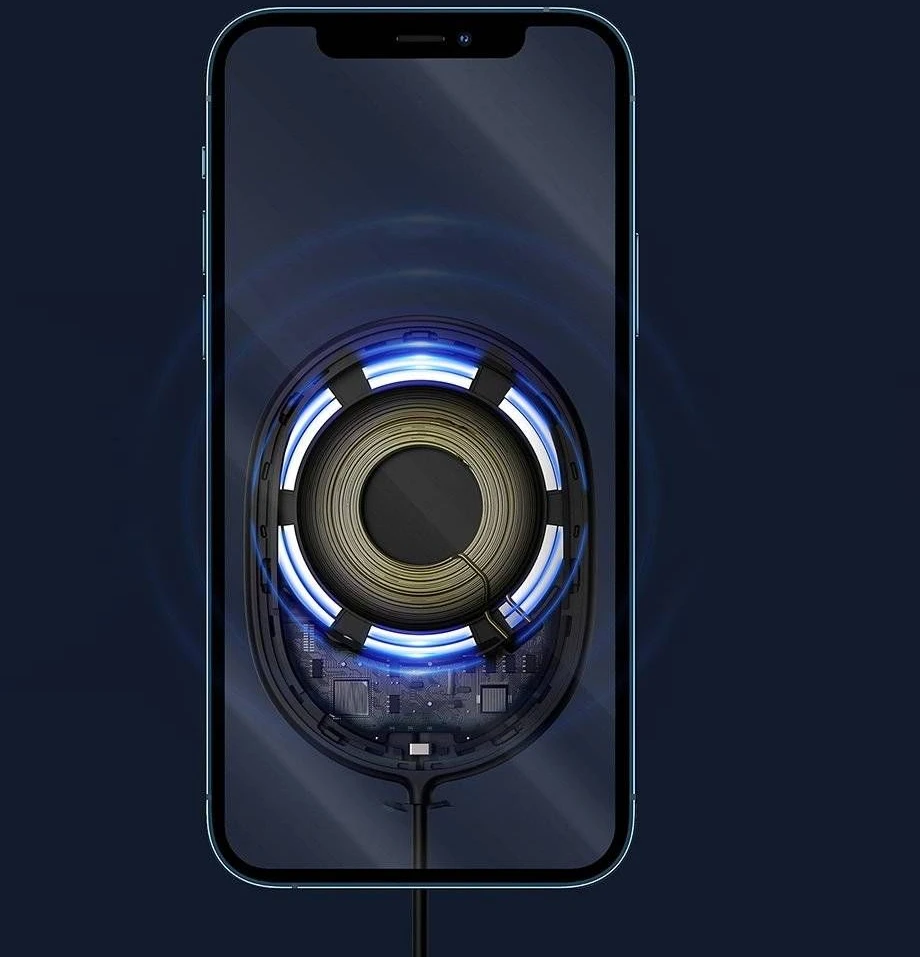 Baseus Belaidis belaidis magnetinis įkroviklis iPhone 12 15W - Mėlynas