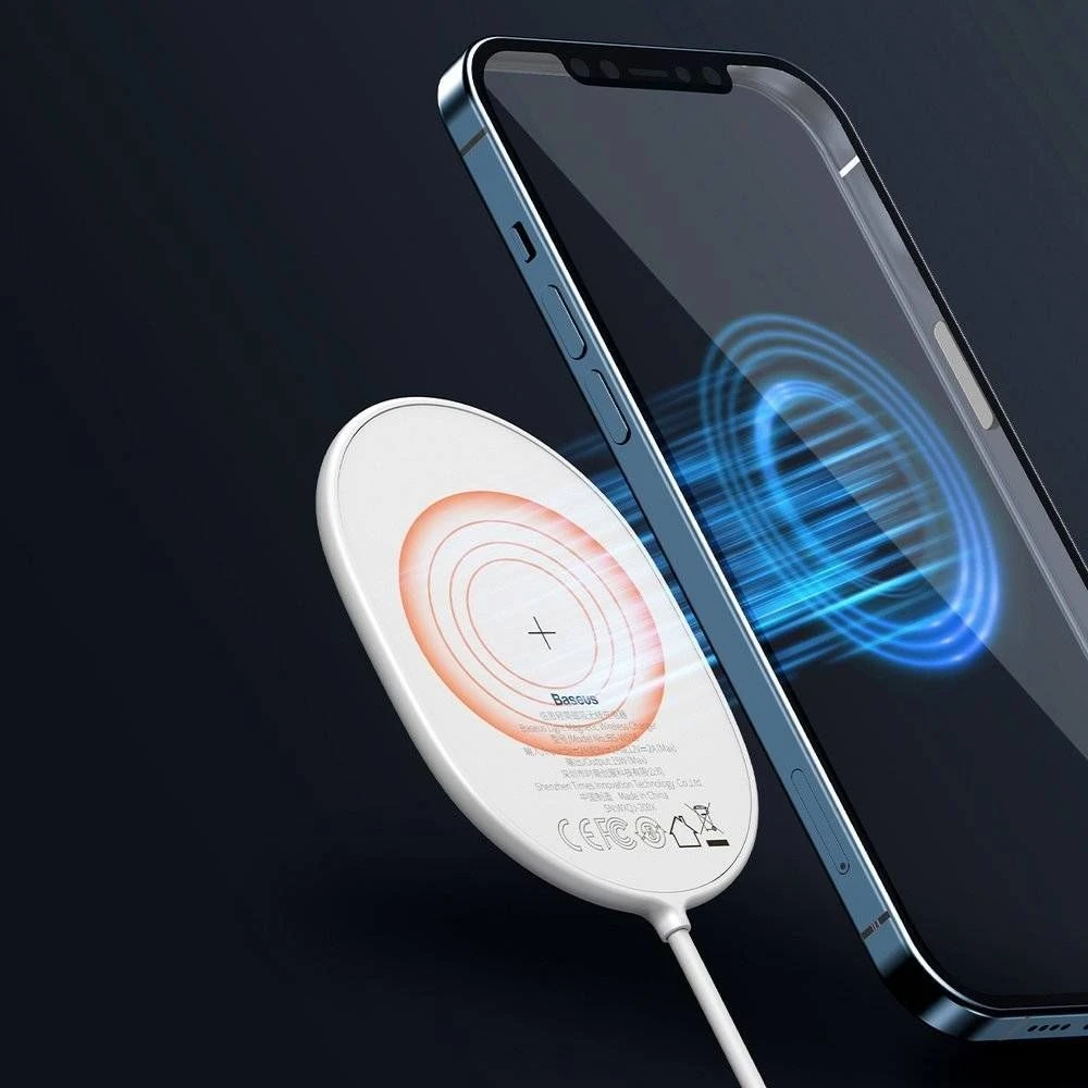 Baseus Belaidis belaidis magnetinis įkroviklis iPhone 12 15W - Mėlynas