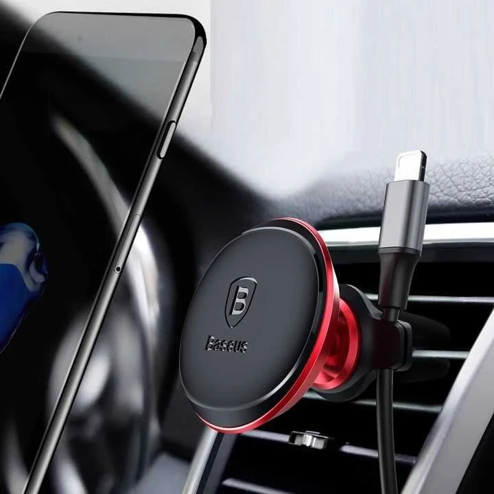 Automobilio laikiklis Baseus Magnetinis oro išleidimo anga raudona OS