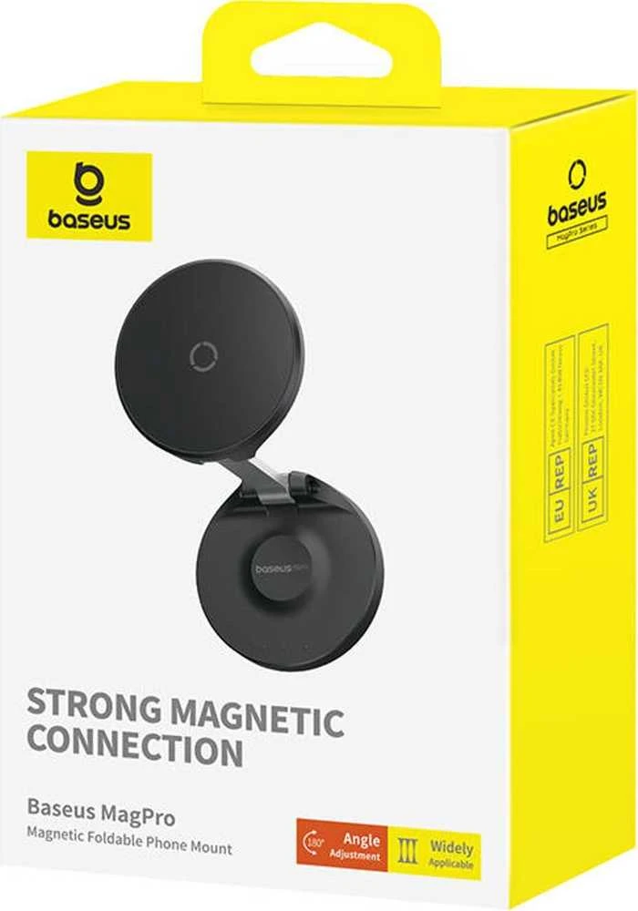 Magnetinis stalinis telefono stovas Baseus MagPro lipnus (juodas)