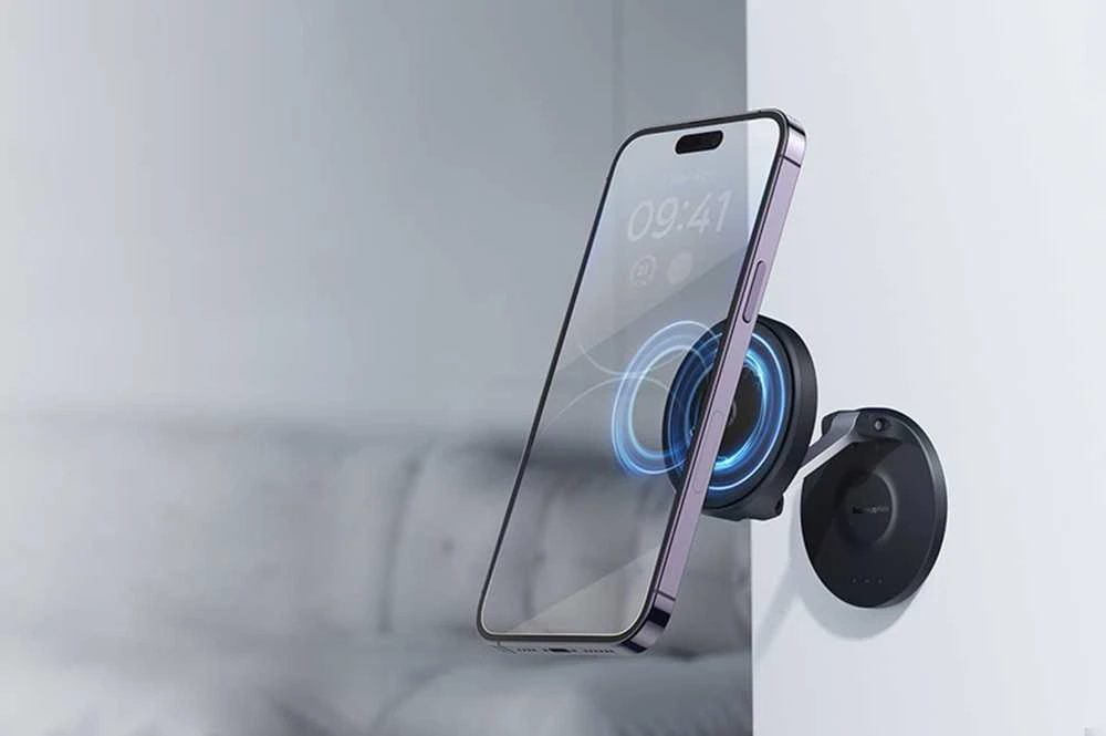 Magnetinis stalinis telefono stovas Baseus MagPro lipnus (juodas)