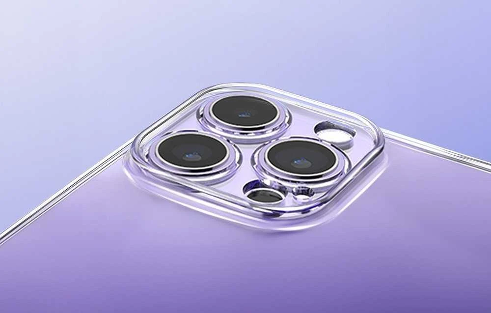 Baseus Crystal serijos magnetinis dėklas, skirtas iPhone 14 Plus + grūdintas stiklas