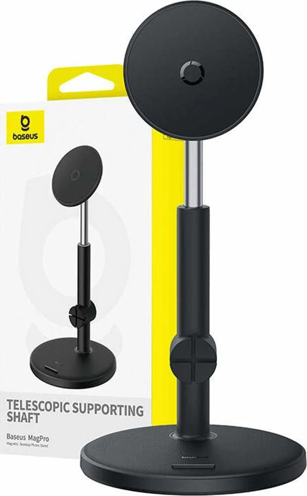 Magnetinis stalinis telefono stovas Baseus MagPro (juodas)