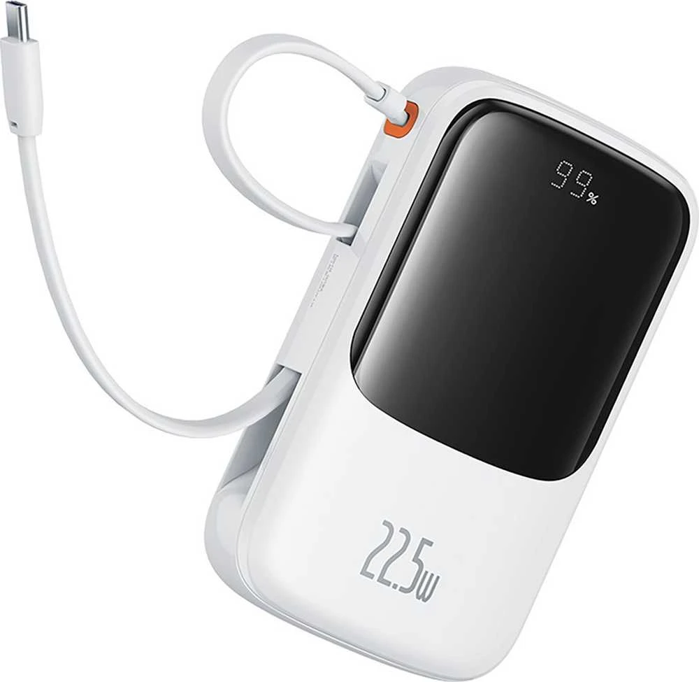 Baseus Qpow Pro+ Power Bank 22.5W 10000mAh USB-C - baltos spalvos