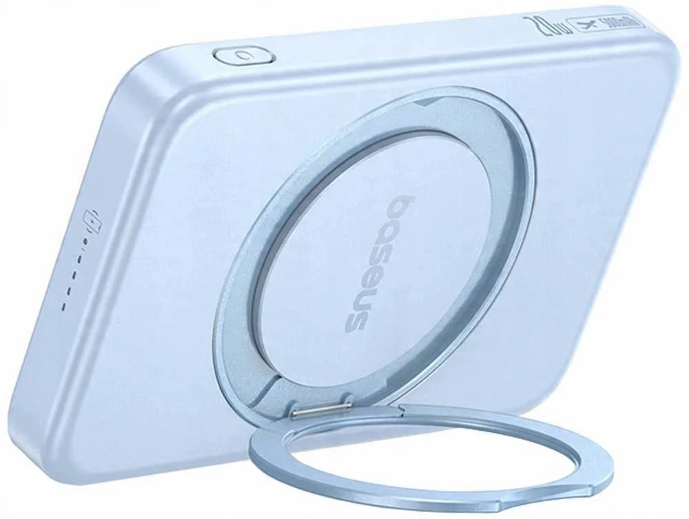 Baseus powerbank with stand PicoGo Qi2 5000mAh 20W (mėlynas)