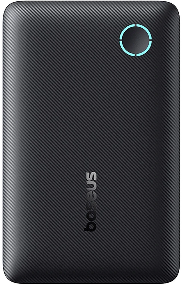 Baseus EnerFill FP11 išorinė baterija (Power Bank) 10000mAh 15W (su juodu Simple USB-C – USB-C 20V/3A 30cm laidu) – juoda
