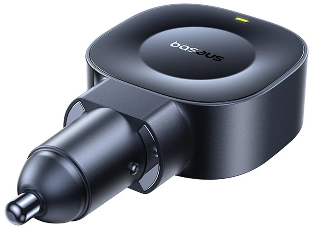 Baseus Automobilinis įkroviklis 12-24V 45W USB-C PD su ištraukiamu 0.8m USB-C laidu PrimeTrip VR2, juodas
