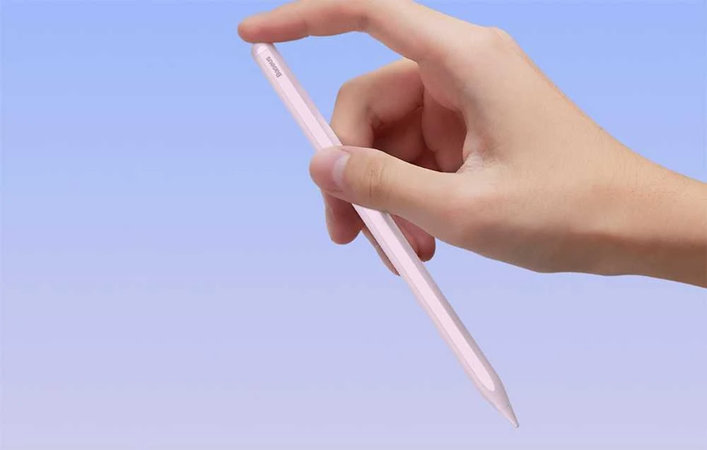Belaidžio įkrovimo rašiklis telefonui / planšetiniam kompiuteriui Baseus Smooth Writing (rožinė)