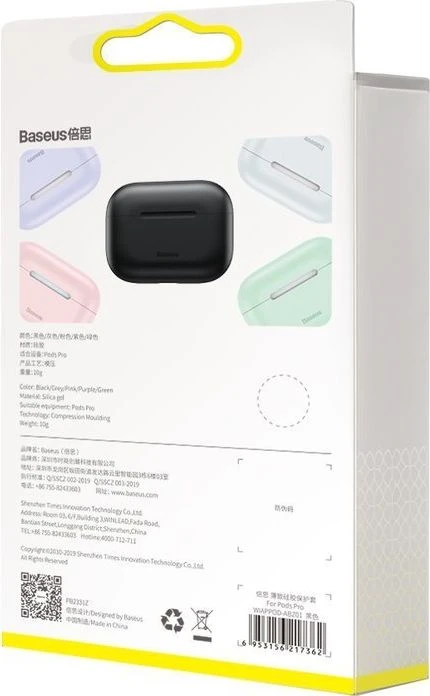 „Baseus“ silikagelio dėklo apsauga, skirta „Apple Airpods Pro“, rožinė (WIAPPOD-ABZ04)