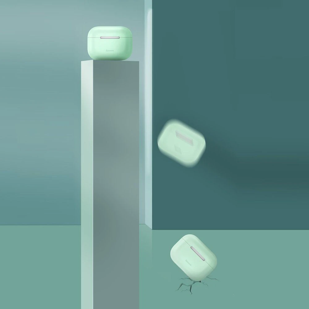 „Baseus“ silikagelio dėklo apsauga, skirta „Apple Airpods Pro“, rožinė (WIAPPOD-ABZ04)
